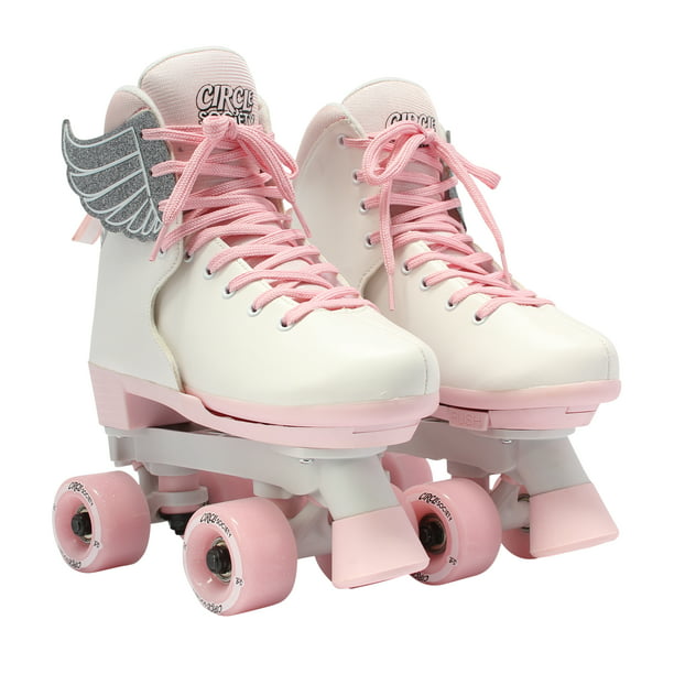 Circle Society Classic Adjustable Indoor and Outdoor Childrens Roller Skates Classic Cotton Candy 